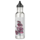 Rose rouge Aquarelle femmes Polka Dot Bouteille d' (Droite)