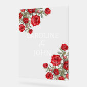 Rose rouge aquarelle florale (Angle)