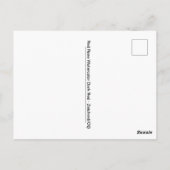 Rose rouge aquarelle sur carte postale rouge foncé (Dos)