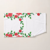 Rose rouge avec pétales détaillés, représenté dans (Serviette à main)