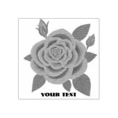 Rose rouge avec tampon en caoutchouc des bourgeons (Impression)