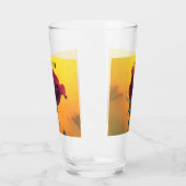 Rose rouge avec verre Mariage jaune (Gauche)