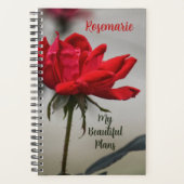 Rose rouge beaux plans Floral personnalisable (Devant)