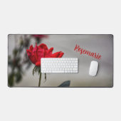 Rose rouge Belle photo Floral Grey (Clavier et souris)