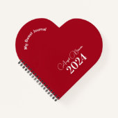 Rose Rouge, Cahier de Notes Minimaliste Journal In (Devant)