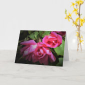 Rose rouge, carte (Fleur jaune)