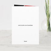 Rose rouge carte de remerciements (Dos)