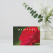 Rose rouge - carte de visite (Debout devant)