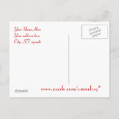 rose rouge, carte postale ouverte (Dos)