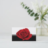 Rose rouge - cartes de visite de fleuriste (Debout devant)