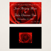 Rose rouge classique Enregistrer la carte de date (Devant & derrière)