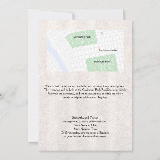 Rose rouge classique sur Faire-part de mariage Vel (Dos)