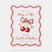 Rose Rouge Coquette Cerise 1er Anniversaire Bienve (Recto)