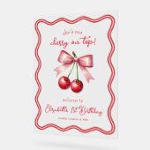 Rose Rouge Coquette Cerise 1er Anniversaire Bienve (Angle)