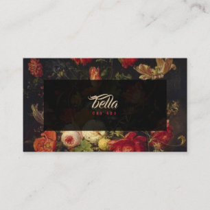 Rose rouge de cartes de visite floraux vintages