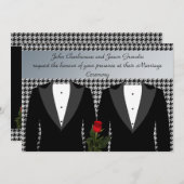 Rose rouge de Gay Faire-part de mariage (Devant / Derrière)