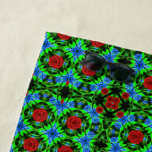 Rose rouge design Motif pour serviette de plage (En situation)