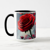 Rose Rouge Et Bufs, Mug De Café (Gauche)