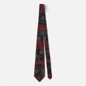 Rose rouge et noir Mariage gothique Cravate hommes (Devant)