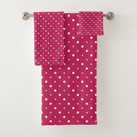Rose rouge et points blancs (En situation)