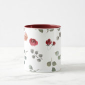 Rose, rouge, fleurs, floral, mug, tasses (Centre)