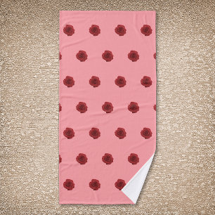 Rose rouge Flower Motif sans couture sur la servie