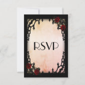Rose rouge gothique RSVP Peach Menu Choix (Dos)