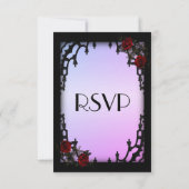 Rose rouge gothique RSVP violet Menu Choix (Dos)