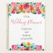 Rose Rouge Jaune Bleu Floral Élégant Mariage (Devant)