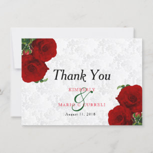 Rose rouge Mariage floral - Merci