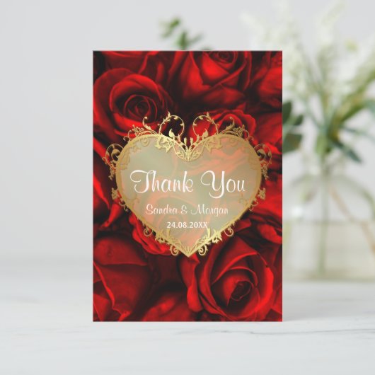 Rose rouge Mariage Merci (Debout devant)