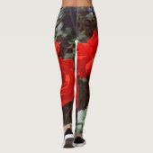 Rose rouge mignonne Leggings (Dos)