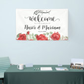 Rose rouge moderne Musulmane Nikkah Bannière (Salon professionnel)