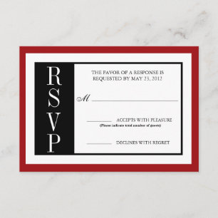 Rose rouge moderne RSVP