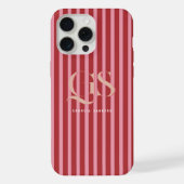 Rose & Rouge | Monogramme Rayures Chic (Verso)