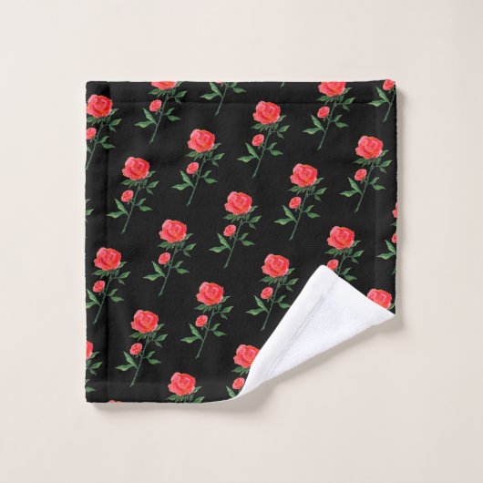 Rose rouge noir (Gant de toilette)