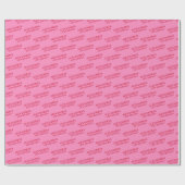Rose Rouge Nom Âge Chic Papier Cadeau d'Anniversai (Plat)