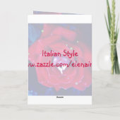 Rose rouge pour votre carte (Dos)