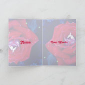 Rose rouge pour votre carte (Intérieur)