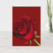 Rose rouge romantique Je t'aime Carte d'anniversai (Dos)