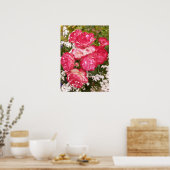 Rose rouge Rose Blanc Floral Poster du jardin (Cuisine)