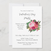 Rose rouge rose Valentine's Day Party Invitation (Devant)