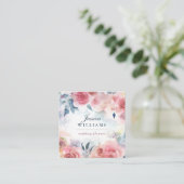 Rose rouge roses Boho Carte de visite floral (Debout devant)