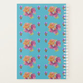 Rose rouge Shabby Chic Aqua Turquoise Floral Flowe (Dos)