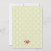 Rose rouge sur les invitations du parti Lime Derby (Dos)