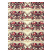 Rose rouge victorienne Casquette et nappe de théiè (Devant)