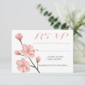 ROSE RSVP FLORAL CHERRY BLOSSOMS MARIAGE FLEURS (Debout devant)