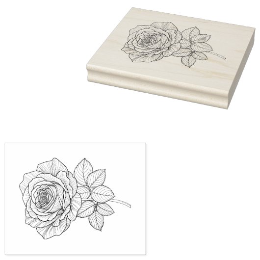 Rose Rubberstempel (Gestempeld)