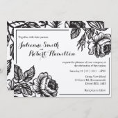 Rose Rustic Chic Floral Wedding Invitations (Devant / Derrière)