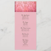 ROSE RUSTIQUE - Carte de menu Mariage (Dos)